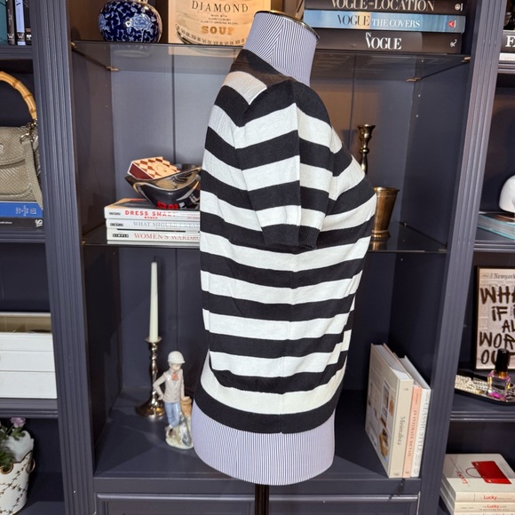 Lauren Ralph Lauren Striped Short-Sleeve Sweater – Size M - Picture 4 of 5